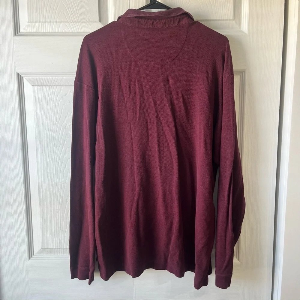 Tommy Bahama Silk Blend Long Sleeve Maroon Shirt size XL